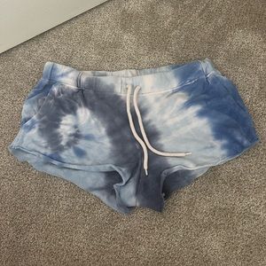 Tie dye sweat shorts